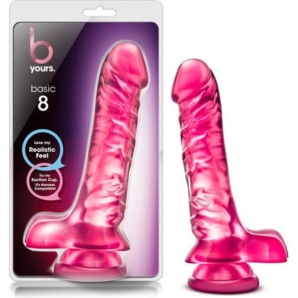 B Yours Basic 8 Pink Realistic Dildo - The Sensational Pleasure Companion for Her - Adult Naughty Store