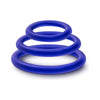 Performance Silicone Cock Ring 3 Pc Set - Indigo: The Ultimate Pleasure Enhancer for Intimate Moments