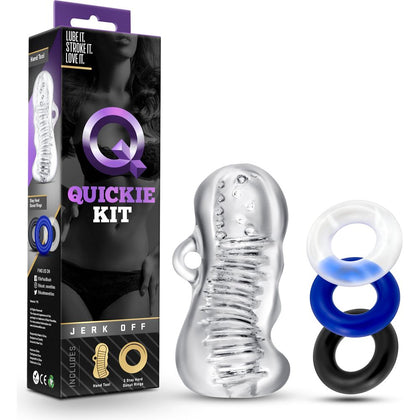 SensaFirm Quickie Kit - Jerk Off Clear: The Ultimate Male Pleasure Enhancer for Intense Stimulation