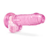 Introducing the Exquisite Pleasures Crystaline Dildo - Model NY7R - Ultimate Pleasure for Women - Rose - Adult Naughty Store