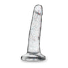 Naturally Yours Sensual Pleasures Glitter Dong Clear 5.5in - Crystal-Like Delight for Unforgettable Sensations - Gender-Neutral Pleasure Toy - Adult Naughty Store