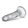 Naturally Yours Sensual Pleasures Glitter Dong Clear 5.5in - Crystal-Like Delight for Unforgettable Sensations - Gender-Neutral Pleasure Toy - Adult Naughty Store