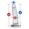 Naturally Yours Sensual Pleasures Glitter Dong Clear 5.5in - Crystal-Like Delight for Unforgettable Sensations - Gender-Neutral Pleasure Toy - Adult Naughty Store