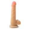 Introducing the Sensual Delights: Au Naturel Sam 7in Realistic Dual Density Dildo - Model S7 - For Him and Her - Deep Brown - Adult Naughty Store