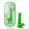 Neo Dual Density Cock With Balls 6 Inch Neon Green - Realistic Pleasure Enhancer for Intimate Adventures