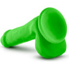 Neo Dual Density Cock With Balls 6 Inch Neon Green - Realistic Pleasure Enhancer for Intimate Adventures