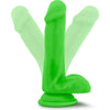 Neo Dual Density Cock With Balls 6 Inch Neon Green - Realistic Pleasure Enhancer for Intimate Adventures - Adult Naughty Store