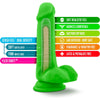 Neo Dual Density Cock With Balls 6 Inch Neon Green - Realistic Pleasure Enhancer for Intimate Adventures - Adult Naughty Store