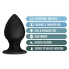 Anal Adventures Platinum Silicone Anal Stout Plug Large - The Ultimate Sensation for Intense Anal Pleasure in Luxurious Black