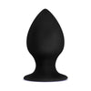 Introducing the Luxe Pleasure Collection: Platinum Silicone Anal Stout Plug Medium - Model X1 - Unisex - Exhilarating Anal Sensation - Midnight Black - Adult Naughty Store