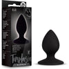 Introducing the Sensual Pleasures Temptasia Slut Plug Black - Model TSP-001: An Exquisite Silicone Anal Pleasure for All Genders - Adult Naughty Store