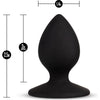 Introducing the Sensual Pleasures Temptasia Slut Plug Black - Model TSP-001: An Exquisite Silicone Anal Pleasure for All Genders - Adult Naughty Store