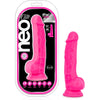 Introducing the Sensa Pleasure Neo Elite 7.5in Silicone Dual Density Cock with Balls - The Ultimate Neon Pink Delight for Sensational Pleasure! - Adult Naughty Store