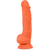 Neo Elite 7.5in Silicone Dual Density Cock with Balls - Model NEDC-75 - Neon Orange - Pleasure Powerhouse for All Genders - Adult Naughty Store