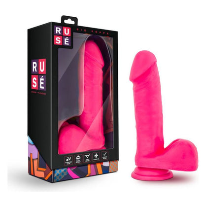 Ruse Big Poppa Hot Pink Dildo - The Ultimate Pleasure Experience for Her in Vibrant Pink - Adult Naughty Store