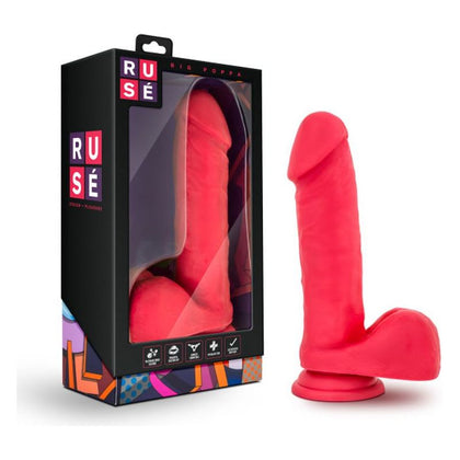 Ruse Big Poppa Cerise Dildo: The Ultimate Pleasure Experience for All Genders in Sensational Satin Smooth Cerise - Adult Naughty Store