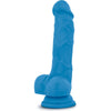 Neo Sensa Feel 7.5in Dual Density Neon Blue Realistic Dildo with Suction Cup Base - Pleasure Partner for All Genders and Multiple Areas of Pleasure