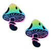 Sensual Pleasure Co. Rainbow Blacklight Glitter Toadstool Pasties - Model X1: Ultimate Delight for Alluring Nights - Unleash Your Inner Desires with Vibrant Glow and Hypoallergenic Comfort