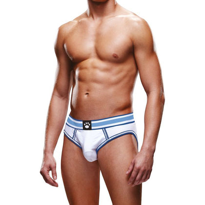 Prowler Open Back Brief White/Blue

Introducing the Prowler Open Back Brief in White/Blue - the Ultimate Seduction Experience for Men, Delivering Unparalleled Comfort and Sensuality.