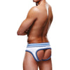 Prowler Open Back Brief White/Blue

Introducing the Prowler Open Back Brief in White/Blue - the Ultimate Seduction Experience for Men, Delivering Unparalleled Comfort and Sensuality.