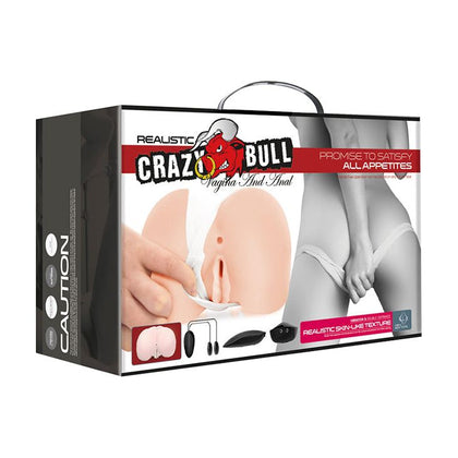 Introducing the SensaPleasure™ Vagina and Anal Masturbator Flesh 160mmx160mm - Dual Vibrating Love Bullets, Tight and Ribbed, for Ultimate Pleasure and Satisfaction - Adult Naughty Store