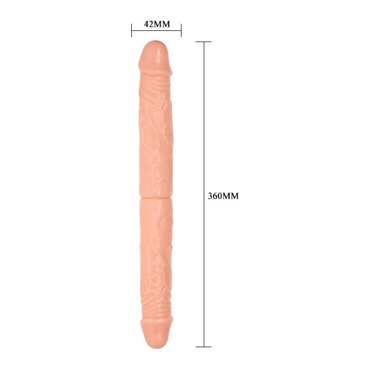 Introducing the SensaDuo™ SD-200 Double Ended Dildo - Ultimate Pleasure for All Genders - Dual Stimulation - Flesh