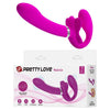 Experience Boundless Pleasure with Pretty Love Model X123 Wireless Remote Control Strapless Strap-On in Elegant Pink - Unleash Intimate Bliss for Couples