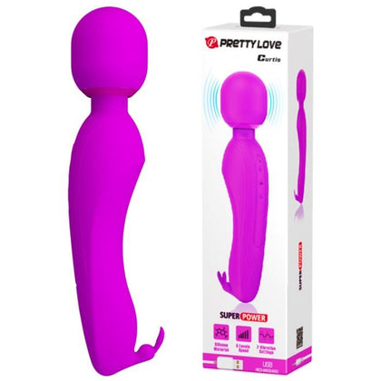 Pretty Love Rechargeable Wand Vibrator - Model PW-213, Female Clitoral Stimulation, 7 Vibration Functions, 5 Speed Levels, Silicone, Pink