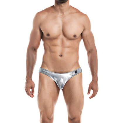 Silver Sensations: Cut for Men Low Rise Bikini - Model LS-001 - Male Pleasure - Silver - Adult Naughty Store