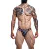 Cut4Men Low Rise Bikini Brief Tattoo Large - Body-Defining Hip Briefs for Men, Model C4M-LRBBL-L, Intense Visual Impact, Black - Adult Naughty Store