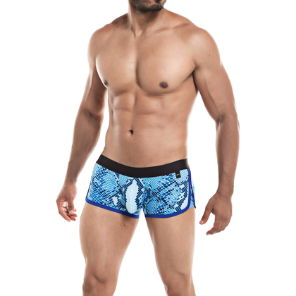 Men's Cut For Athletic Trunk Snake Large - Premium Performance Boxer Briefs for Men - Model X123 - Designed for Male Pleasure - Vibrant Blue Color - Adult Naughty Store