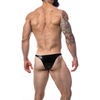 Cut For Men Brazilian Brief - Model M - Black Leatherette - Men's Erotic Underwear - Adult Naughty Store