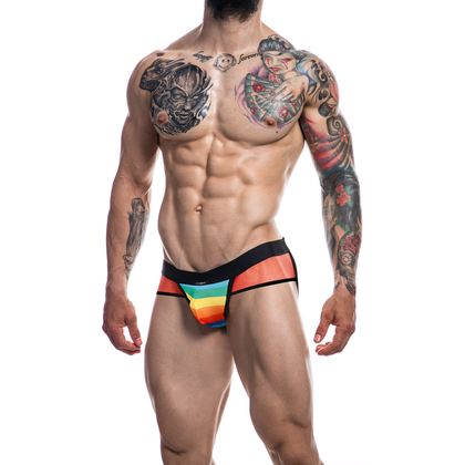 Cut For Men Rainbow Mixed Jockstrap - Model X3S - Men's Pleasure Underwear - Rainbow - Adult Naughty Store