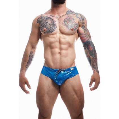 Cut4Men Emerald Swimwear Brief Blue Large - Comfortable Low-Cut Bikini for Men's Daily Wear - Adult Naughty Store