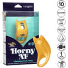 Adult Naughty Store: Naughty Bits Horny AF Vibrating Cock Ring - Intensify Pleasure, Boost Stamina, and Enhance Sensations - Model HB-VR-001 - For Men - Clitoral and Penile Stimulation - Midnight Black