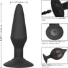 CalExotics Large Silicone Inflatable Butt Plug - Model X123, Unisex, Anal Pleasure, Black
