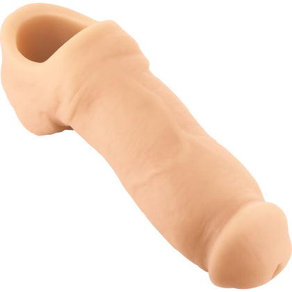 Packer Gear Ultra-Soft Silicone STP 5-Inch Cock Sleeve for F-T-M Stand-to-Pee Functionality - Ivory