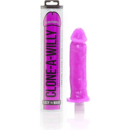 Introducing the Exquisite Pleasure Kit: Clone-A-Willy Neon Purple Silicone Dildo (Model X1) for Unparalleled Intimacy and Delight