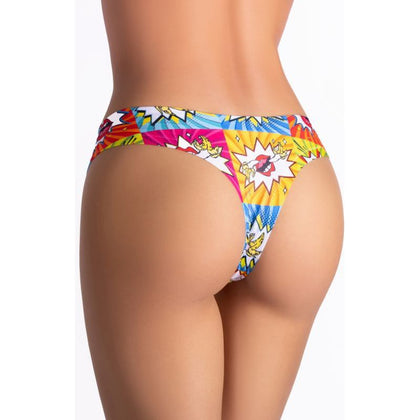 Mememes Comics Curios Girl Thong - Model CCGT-001 - Women's Comfortable Stretch Lingerie - Vibrant Fun for Intimate Moments - Various Colors Available