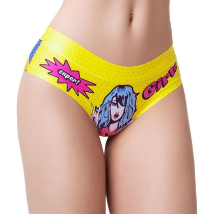 Mememes Comic Fans Yellow Slip - The Ultimate Comfort and Sensation Lingerie for Intimate Moments - Adult Naughty Store