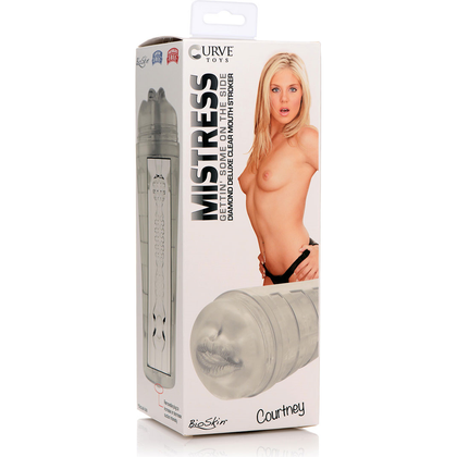 Mistress Courtney - Diamond Deluxe Clear Mouth Stroker - Model DDCMS-001 - Male Masturbator for Oral Pleasure - Transparent - Adult Naughty Store