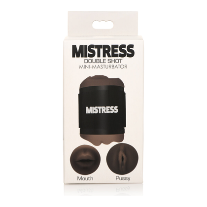 Mistress Double Shot Mini Masturbators - Mouth & Pussy (Dark Tone) - Adult Naughty Store