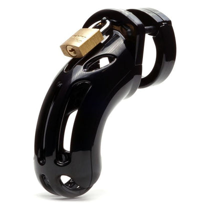 Luxuria The Curve Black Cock Cage - Model X1 - Male Chastity Device for Endowed Pleasure