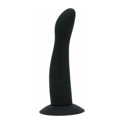 Love in Leather DIL052 Silicone Stream-Line Dong with Tapered Tip and Side Groove Design - Model Number: DIL052 - Unisex Pleasure Toy - Black
