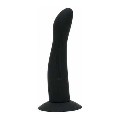 Love in Leather DIL052 Silicone Stream-Line Dong with Tapered Tip and Side Groove Design - Model Number: DIL052 - Unisex Pleasure Toy - Black - Adult Naughty Store