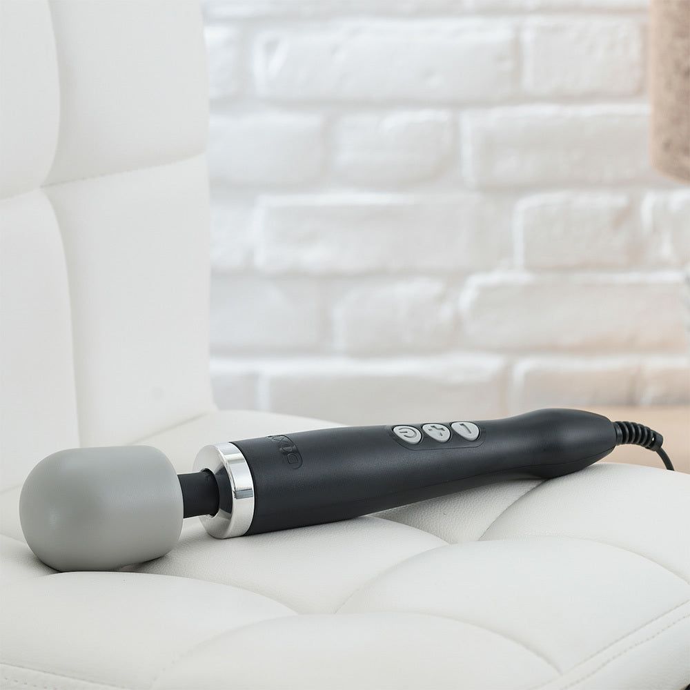 Doxy Clitoral Vibrator Wand Massager - Powerful Pleasure Device for Women - Model X9 - Deep Rumbly Vibrations - Intense Stimulation - Black