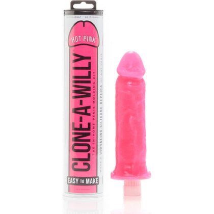 Clone-A-Willy Vibrator - Hot Pink Silicone Penis Replica Kit for Women's Intimate Pleasure
