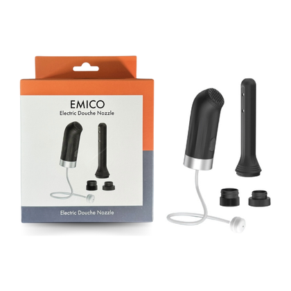 Emico Electric Douche Nozzle: Premium Anal Cleaning Device - Model E306 - Unisex - Intimate Hygiene - Black