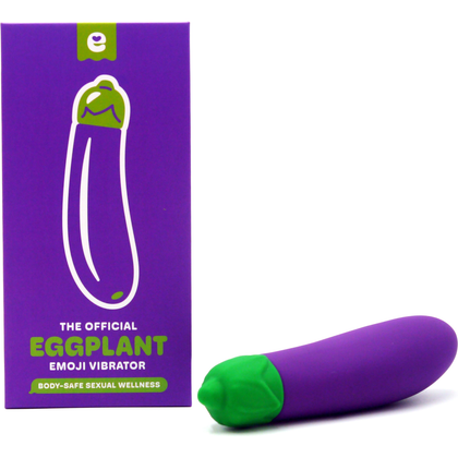 Introducing the SensaToys Eggplant Emojibator - The Ultimate 10-Speed Waterproof Silicone Bullet Vibrator for Unforgettable Pleasure, Model EGG-10B, Designed for All Genders, Perfect for Clit - Adult Naughty Store