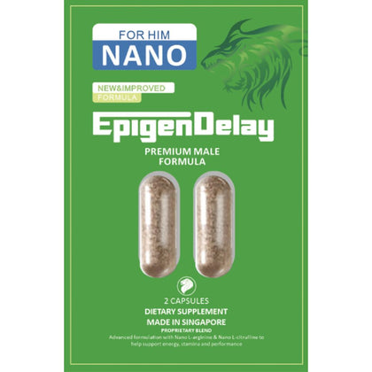 Elevate your intimate moments with Epigen Delay Ejaculation Control Supplement for Men - Model EDS-2000, Promoting Enhanced Libido and Stamina for a Fulfilling Sexual Experience in Black - Adult Naughty Store